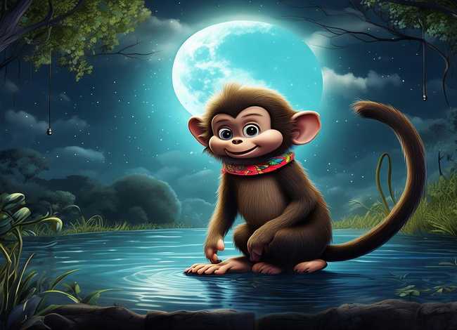 儿童故事大全猴子捞月亮；睡前故事幼儿故事大全猴子捞月亮