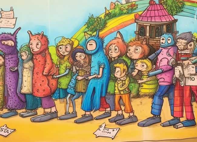 排队故事绘本，排队故事绘本图片