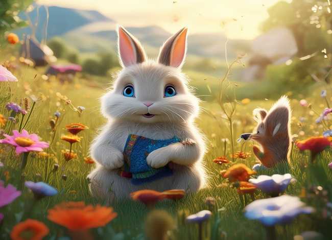 儿童故事英语版小兔 - 英语故事小兔子