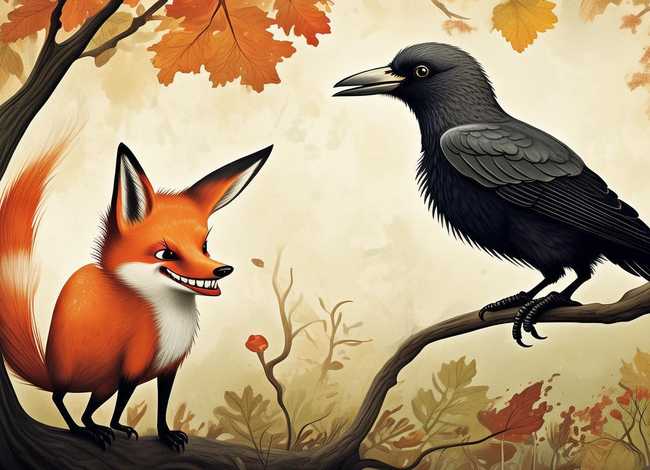 乌鸦和狐狸的寓言故事道理 - 乌鸦和狐狸的寓言故事道理和启示