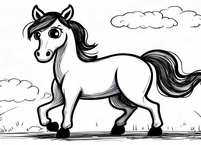 儿童画马简笔画（儿童画马简笔画教程）