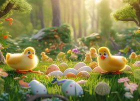 鸭妈妈找蛋儿童画故事；鸭妈妈找蛋的故事简笔画