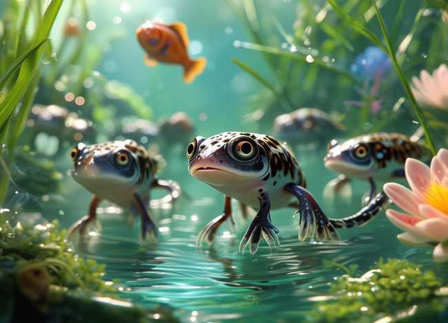 小蝌蚪找妈妈图片 二年级看图写话小蝌蚪找妈妈图片