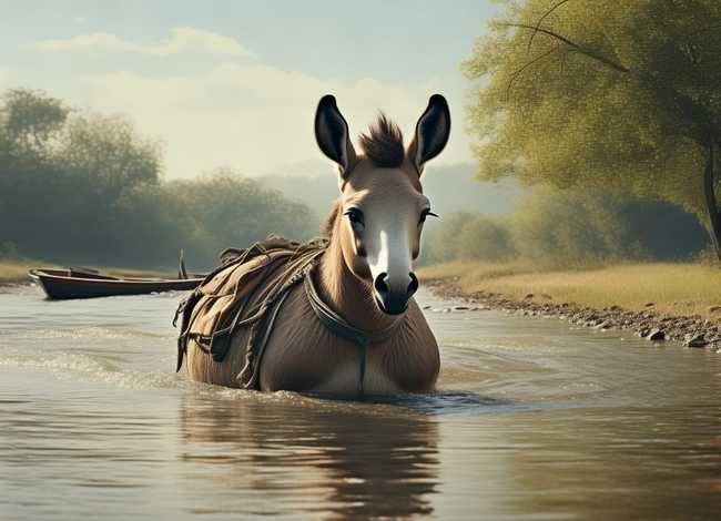 驴子过河的故事的原文；驴子过河的故事的原文图片