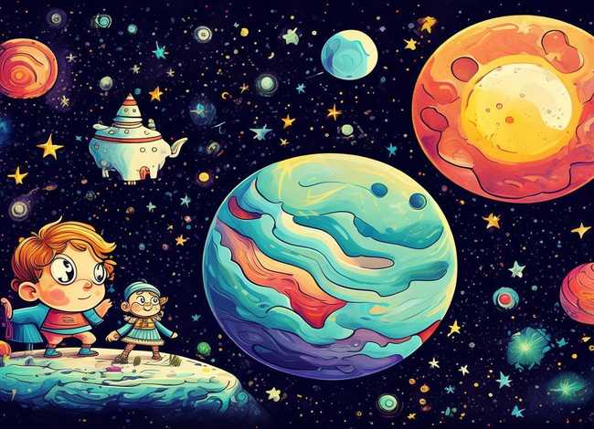 儿童太空星球故事、儿童太空星球的简单画