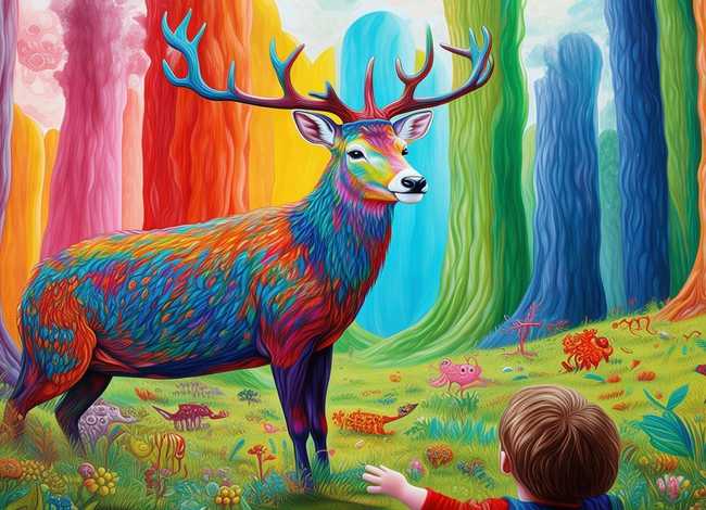 九色鹿儿童画、九色鹿儿童画作品点评