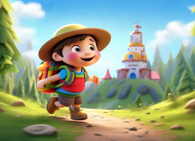 儿童爬山简单画图片；儿童爬山简单画图片可爱