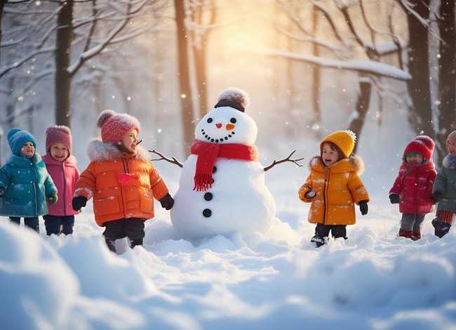 雪花儿童故事图片 雪花儿童画图片