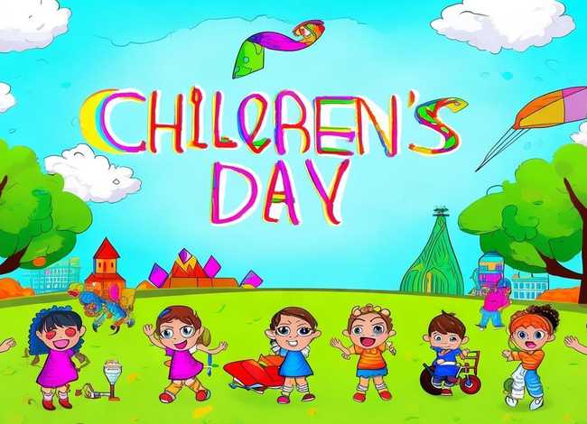 六一儿童节英语故事带图案，六一儿童节英语图画