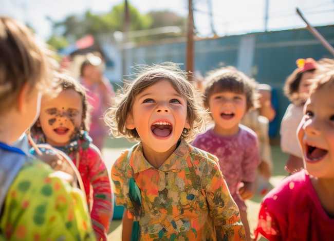 故事表演游戏是儿童自发组织的（表演游戏是幼儿以故事为线索展开的游戏活动）