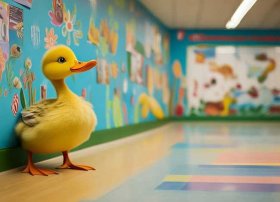 幼儿园丑小鸭故事绘本、幼儿园丑小鸭故事绘本墙