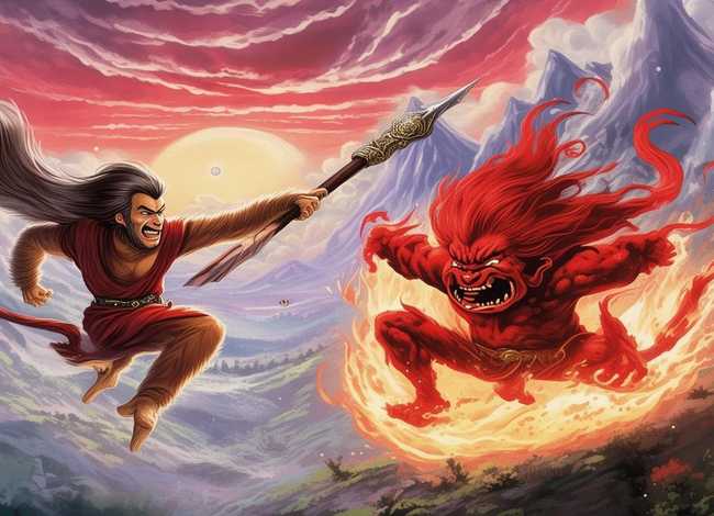 悟空力战红孩儿儿童故事，悟空力战红孩儿的故事