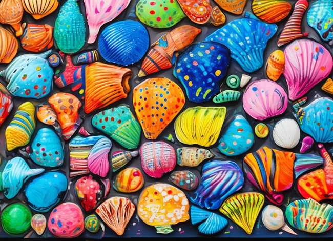 贝壳儿童画涂色、贝壳儿童画涂色怎么涂