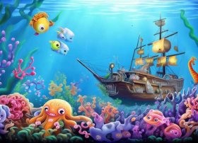 播放海底故事；播放海底故事动画片