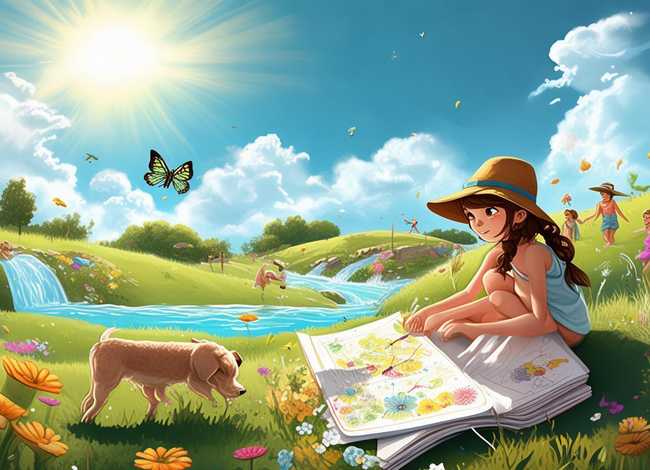 夏天的故事图画、夏天的故事图画怎么画