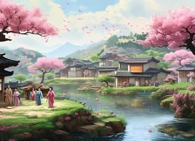 桃花源的故事绘本赏析ppt，桃花源的故事蔡皋绘本电子版