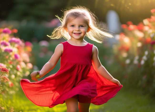 小童美女，小美女儿童图片红裙子