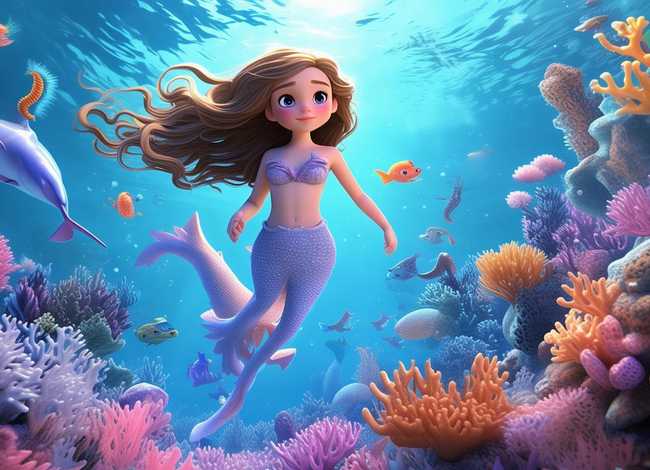 海底美人鱼儿童故事、海底美人鱼儿童画