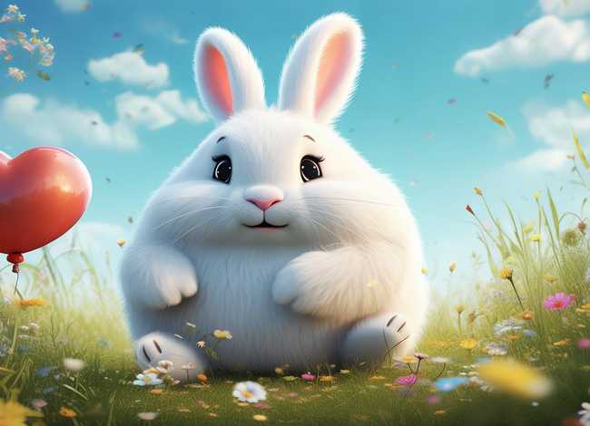 大白的故事儿童画 - 动画片大白兔的故事