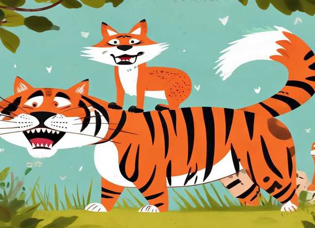 儿童画狐假虎威连环画，儿童画狐假虎威连环画图片