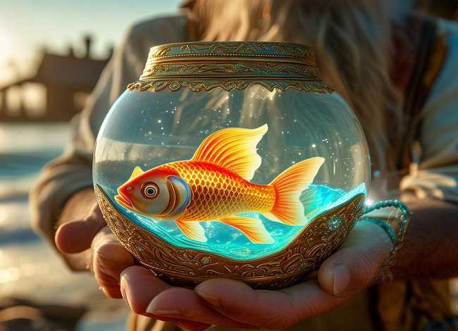 渔夫和金鱼的故事绘本在线阅读；渔夫和金鱼的故事绘本在线阅读图片
