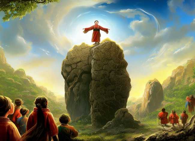 女娲补天儿童故事图片 女娲补天故事带图片