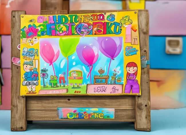 儿童跳蚤市场手绘海报；儿童跳蚤市场手绘海报展架