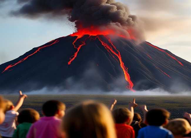 火山爆发视频儿童故事、火山爆发小视频