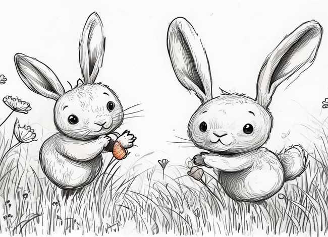两只小兔子的故事图片,两只小兔子的故事图片简笔画 两只小兔子的故事图片,两只小兔子的故事图片简笔画