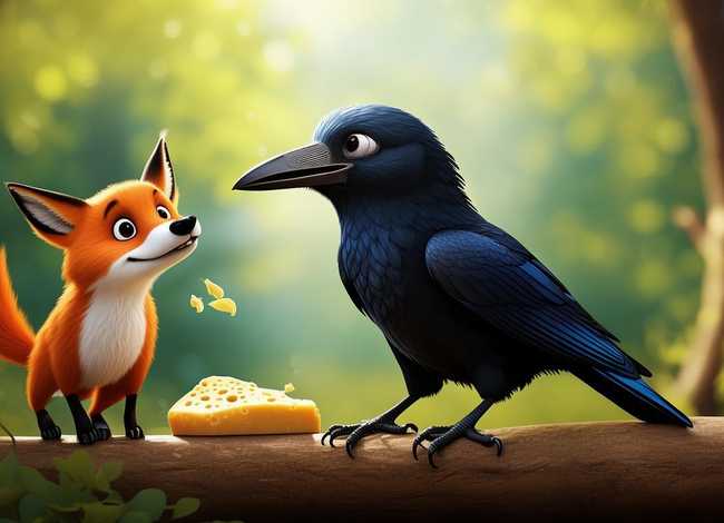 亲子故事乌鸦和狐狸的故事、亲子故事乌鸦和狐狸的故事内容