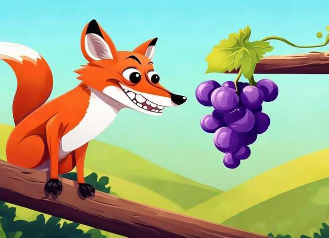 狐狸和葡萄儿童故事连环画（狐狸和葡萄的故事连环画）
