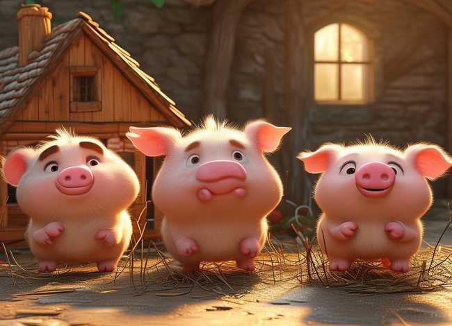 小儿睡前故事三只小猪 - 小儿睡前故事三只小猪图片