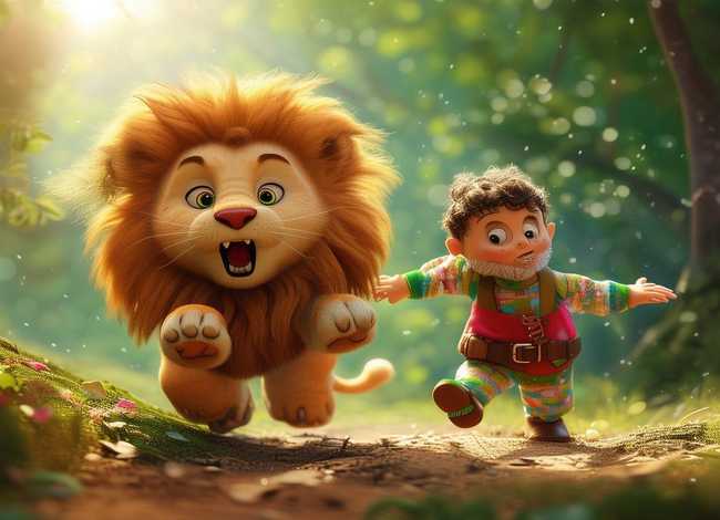 狮子猎人儿童故事、狮子与猎人儿童故事