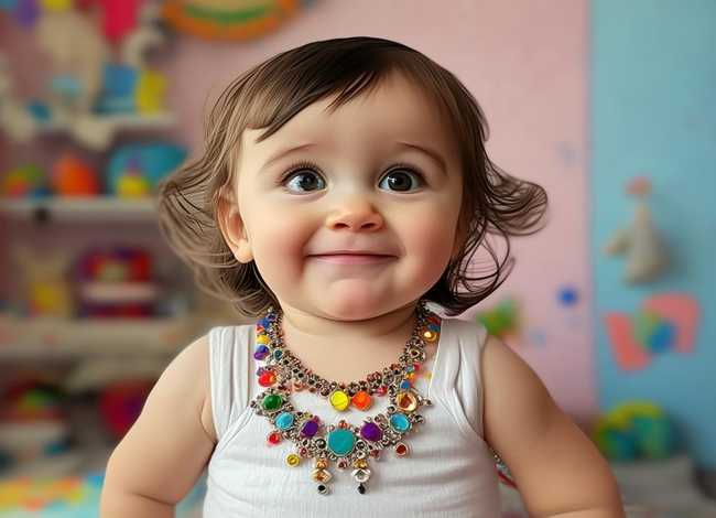 项链儿童，播放儿童的项链