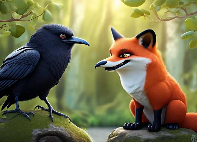 乌鸦和狐狸儿童故事 少儿故事乌鸦和狐狸