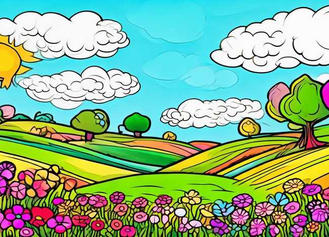 儿童填色模板 儿童填色模板图片