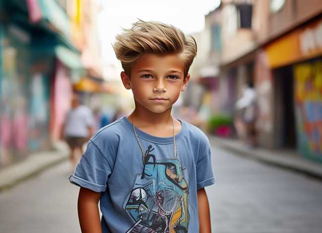 时尚男童发型，男孩儿时尚发型