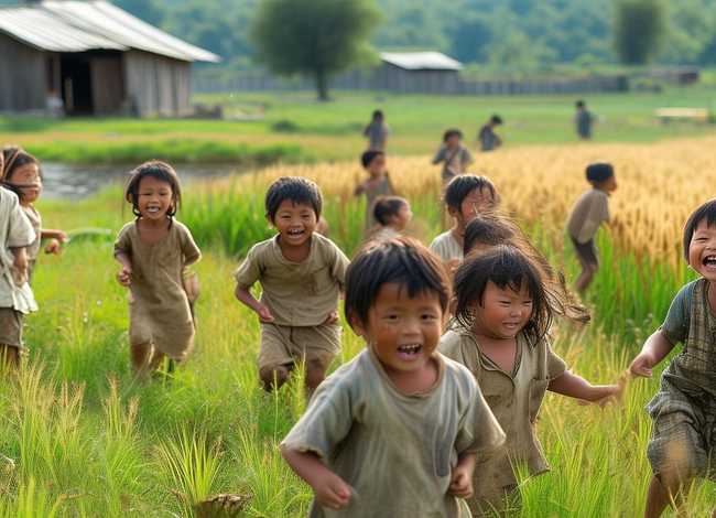 农村儿童生活照片图片大全；农村儿童生活照片图片大全集