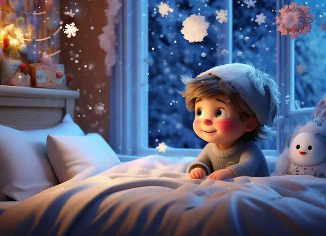 儿童追雪故事，雪儿童睡前故事