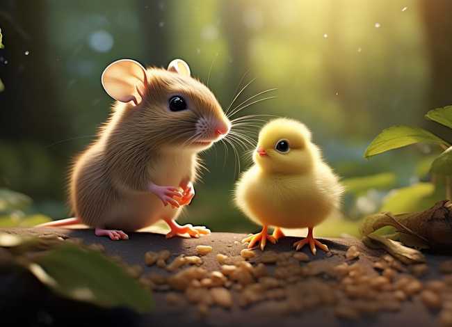 儿童故事小田鼠和老田鼠；小田鼠和小鸡的故事