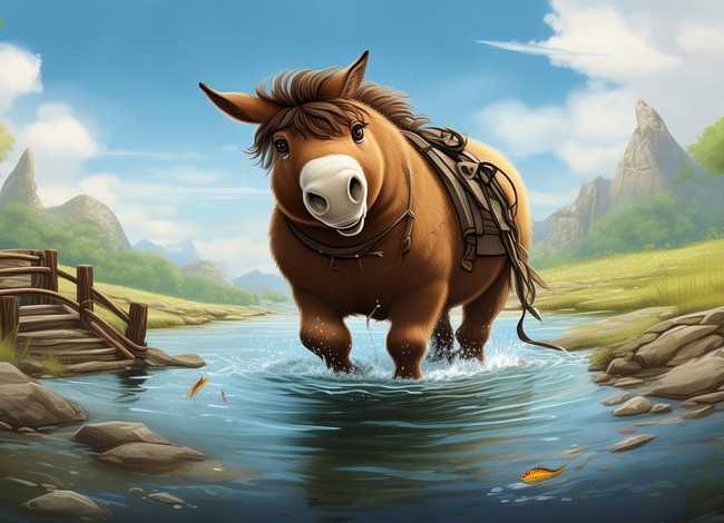 驴子过河故事；驴子过河故事完整图片