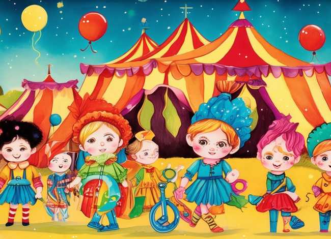 马戏团儿童插画、马戏团儿童插画图片