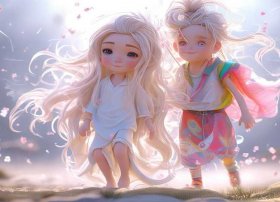 灵童简笔画；灵儿简笔画