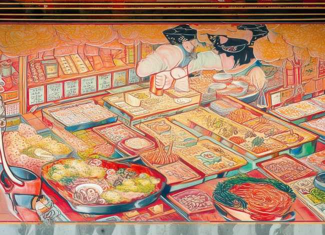 牛肉面的故事壁画图（牛肉面的故事壁画图片高清）