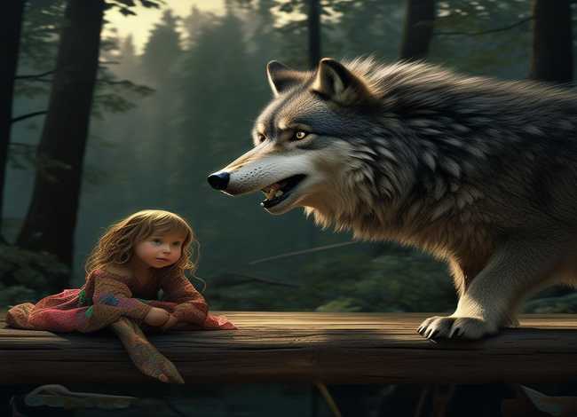 儿童故事狼外婆的故事 - 关于狼外婆的故事