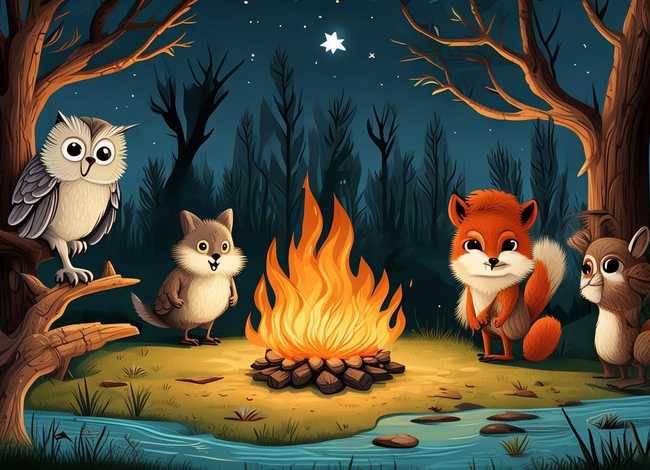 动物故事画、动物故事画画