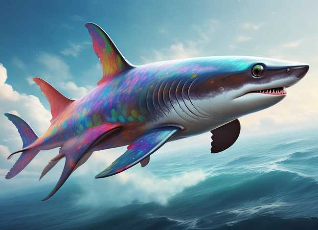 手绘传说故事 - 手绘传说故事-飞机鲨鱼