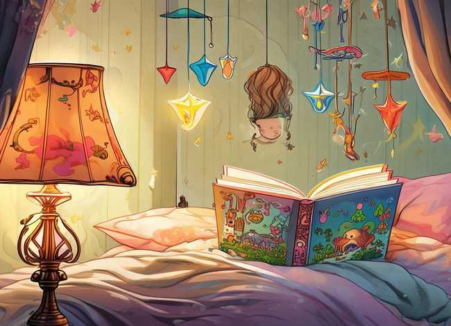 睡前小故事阅读画，睡前小故事阅读画报图片