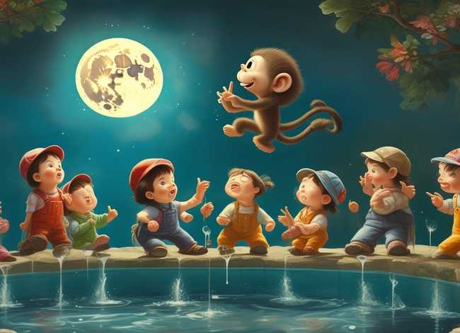 猴子捞月亮的故事幼儿、猴子捞月亮的故事幼儿园