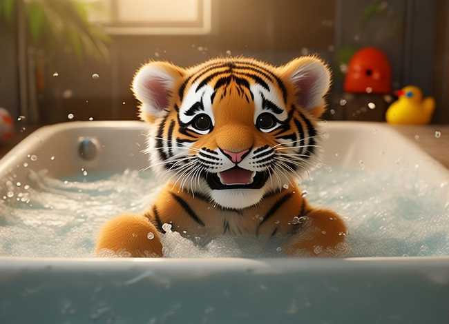 儿童故事洗澡的老虎 有关洗澡的幼儿故事